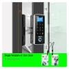 Smart Lock Intelligent Door Lock Fingerprint Electronic Digital Opener Electric Biometric Fingerprint Glass Code Card (Color : Single Iron Wodden) (Single Iron Wodden) view 2