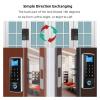 Smart Lock Intelligent Door Lock Fingerprint Electronic Digital Opener Electric Biometric Fingerprint Glass Code Card (Color : Single Iron Wodden) (Single Iron Wodden) view 4
