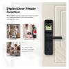 Compatible with Tropernic Newest Keyless Security Electronic Digital Graffiti Mobile App WiFi Camera Smart Fingerprint Lock Outdoor Band 6068 Mortise (Color : Sky Blue) (Sky Blue) view 3