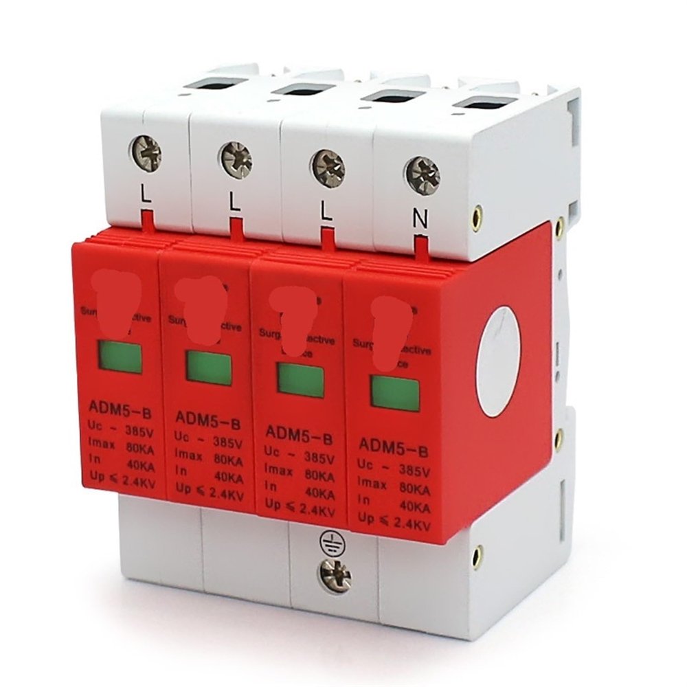 35mm Surge 80KA 4P (3P+N) 385V Power Surge Protective Device 10Pcs