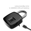 P30 Smart Fingerprint Padlock Keyless USB Rechargeable Quick Unlock Door Lock Metal Self Developing Chip view 3