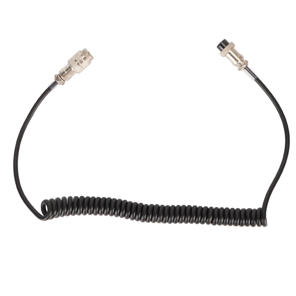 Microphone Cable Replacement, Convenient Portable Radio Microphone Extension Cable ABS and Aluminum Alloy for Radio
