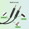 3.5mm to 2.5mm Audio Cable for JBL Headphones, Replacement Aux Cord Compatible with JBL Tune 760NC 750BTNC 710BT 700BT 660NC Live 660NC 650BTNC 500BT E45BT E55BT with in-line Mic & Volume Control view 4
