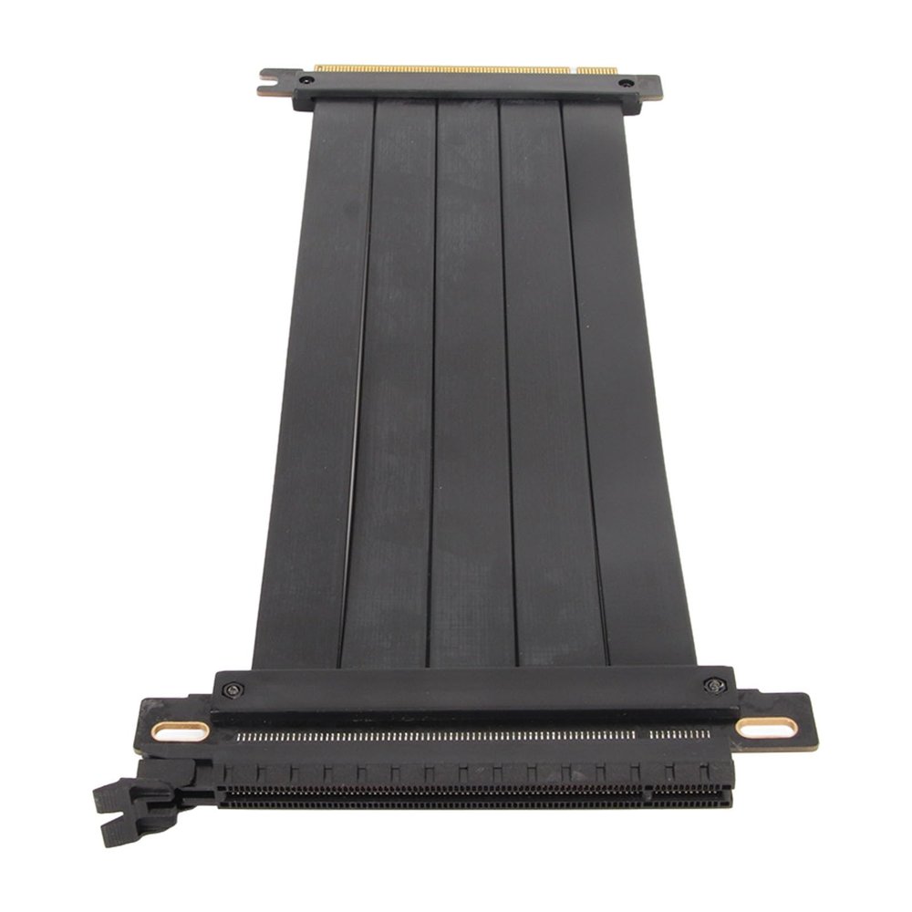PCIE Extension Cable, PCIE 4.0 X16 Cable High Shielding Property 180 Degree Plug and Play Efficient 128Gbps Professional for Graphics Card (40cm)