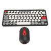 2.4G Keyboard Combo, Round Keycaps Cute Mute Slim Ergonomic Multifunctional Keyboard Set for Desktop (Black) view 1