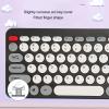 2.4G Keyboard Combo, Round Keycaps Cute Mute Slim Ergonomic Multifunctional Keyboard Set for Desktop (Black) view 3