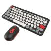 2.4G Keyboard Combo, Round Keycaps Cute Mute Slim Ergonomic Multifunctional Keyboard Set for Desktop (Black) view 4