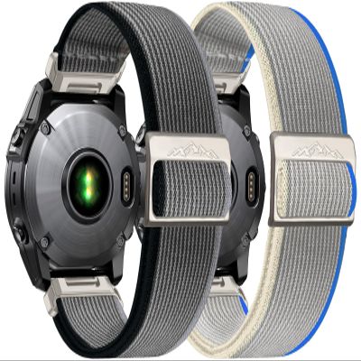 Chinber 22mm Nylon Stretchy Band for Garmin Fenix 6 Pro/6/7/7 Pro/5/5 Plus Band, Soft Smartwatch Band for Forerunner 935/945/955,for Instinct/2/Approach S60/S70-47mm, Descent G1/Epix 2/Epix Pro 47mm