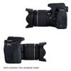 JJC EW-63C Reversible Lens Hood & 2-Pack 58mm Lens Cap Cover for Canon EOS Rebel T8i T7i T6i T5i SL3 SL2 90D 80D 70D 77D with Kit Lens EF-S 18-55mm f/3.5-5.6 is STM or EF-S 18-55mm f/4-5.6 is STM Lens view 3