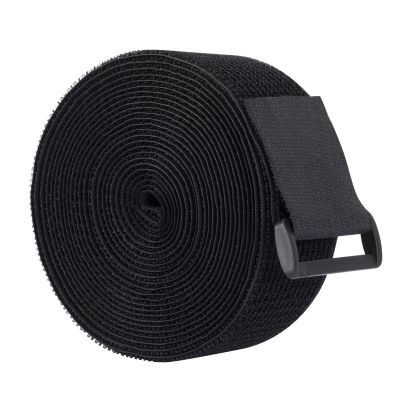 TUGEUNYU 2" x 16 ft self-Adhesive Hook and Loop Tape, Reusable Fasteners Tape 15 Plastic Buckles, Adjustable Tightening Cable Straps, Nylon Cinch Straps for Storage, Sewing (2 in X16 ft)