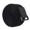 TUGEUNYU 2" x 16 ft self-Adhesive Hook and Loop Tape, Reusable Fasteners Tape 15 Plastic Buckles, Adjustable Tightening Cable Straps, Nylon Cinch Straps for Storage, Sewing (2 in X16 ft) view 1