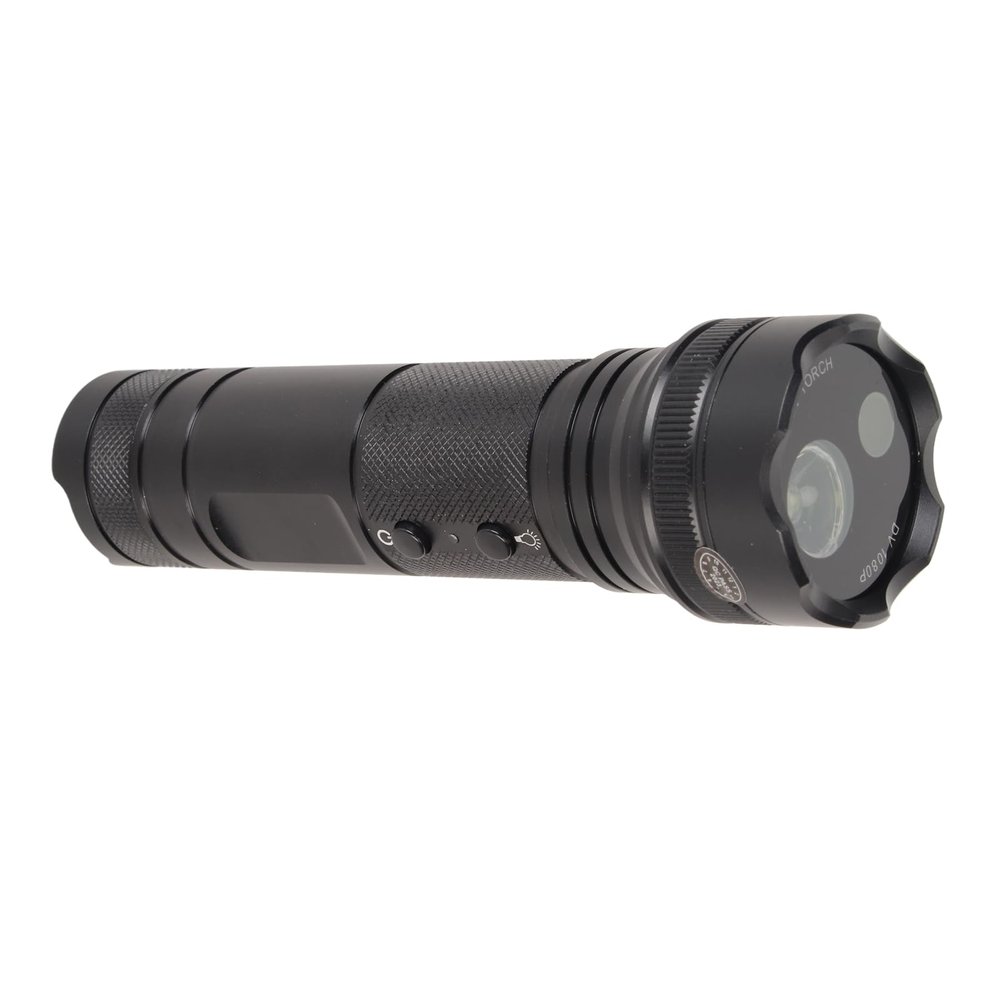 Denash Flashlight Camera, 256GB Expandable Aluminum Alloy 1080P IP66 120 Degree Viewing Angle LED Flashlight Video Recorder with for Cycling