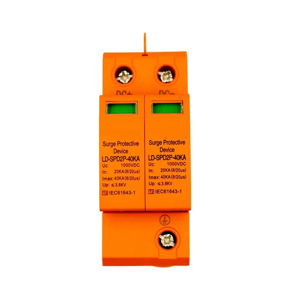 2P DC 1000V SPD 20-40kA DC Surge Suppressors/DC Surge Protector for Solar Protection 1Pcs(500v DC)