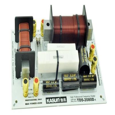 DirectNine Basics 1pcs 450W 2 Way 2 Unit Crossover Speaker Frequency Divider Filter TDS-2080D