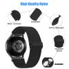 2 Pack Compatible with Samsung Galaxy Watch 3 45mm / Samsung Gear S3 Frontier/Samsung Galaxy Watch 46mm, 22mm Soft Elastic Nylon Adjustable Wristband for Men Women (Light gray+Blue) view 3