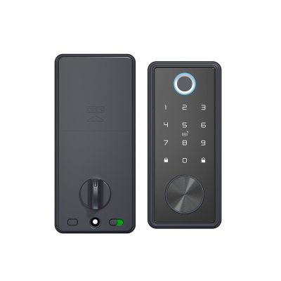 Compatible with APP Smart Remote Control Fingerprint Biometric Password Card Password Automatic Latch (Color : Silver APP) (Black)