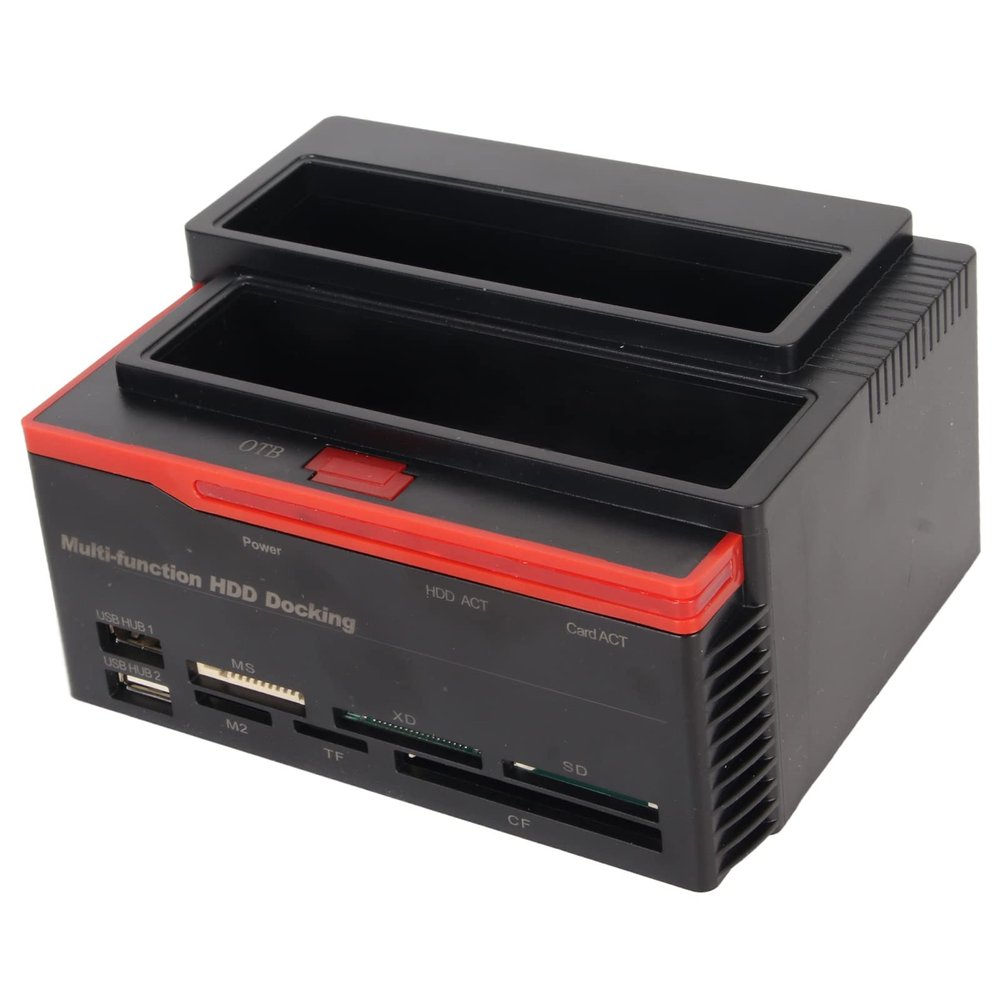 Hard Drive Bay, Hot Swap USB2.0 to IDE Cloner Function Bay Plug and Play HDD Docking Station for 8TB SSD (US Plug 110240V)