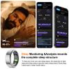 NEWTRENDS Smart Ring, Heart Rate/Sleep/Blood Oxygen Monitoring, Step Count, Wearable Fitness Tracker, APP Bluetooth Connected, IP68 Waterproof,Silver (Size 8) view 4