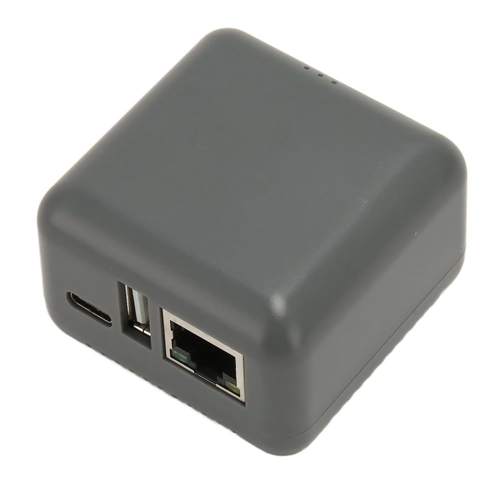 Network USB 2.0 Printer Server,LAN USB Print Server Adapter,Support Remote Printing RJ45 Network Computer Print Server for Home Office School