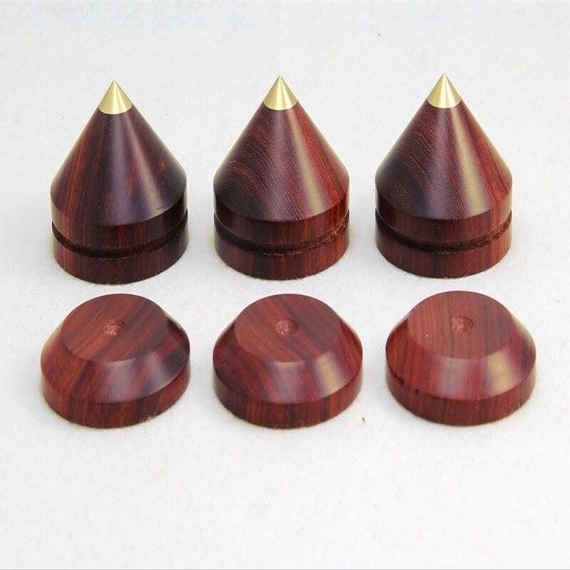33mm Rosewood Speaker Spike Speaker Isolation Cone Stand Foot Base Pad
