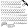 100pcs Cable Wire Screw Clips, Single Hole Galvanized Steel Cable Clamps, Outdoor Wire Clips Wire Mounting Clips for Wire Management Conduit or Pipe Fixing Wall Cable Hooks view 1