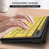 Denash Large Print Backlit Keyboard Wired, 104 Keys Full Size Keyboard,Oversized Print Letters Computer Keyboard for Seniors, Elderly, Kids (Yellow+Black) view 3