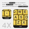 Denash Large Print Backlit Keyboard Wired, 104 Keys Full Size Keyboard,Oversized Print Letters Computer Keyboard for Seniors, Elderly, Kids (Yellow+Black) view 4