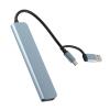 Type C Hub, Aluminium Alloy 7 Ports USB C Docking Station Plug and Play for Family Office view 2