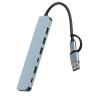 Type C Hub, Aluminium Alloy 7 Ports USB C Docking Station Plug and Play for Family Office view 3