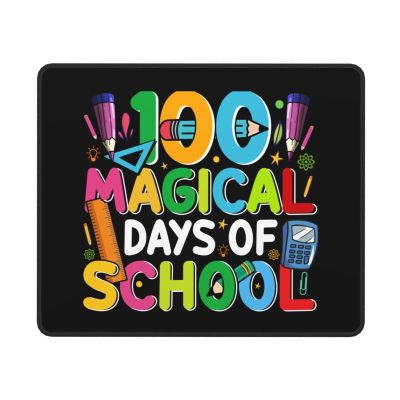 100 Days of School Mouse Pad Non-Slip Rubber Base 10x12 in Square Waterproof Mouse Pad for Laptop Office Desk Accessories Mouse Pad