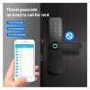 Smart Lock Biometric Door Lock Fingerprint Application IC Card Keyless Code Electronic Door Lock Home Smart Digital Door Lock Black (Color : 4085) (4585) view 3