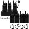 Retevis B3S Two-Way Radios with Earpiece(10 Pack),6 Way Multi Unit Charger,Channel Display,Fashion,Rechargeable Walkie Talkies for School Church view 1