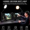 2 Packs Video Conference Light for Computer, 15W LitONES Desk Light for Zoom Calls Meeting with C-Clamp & Metal Swing Arm, Podcast Lighting Kit with Remote, Memory & Timing CRI95 view 2