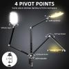 2 Packs Video Conference Light for Computer, 15W LitONES Desk Light for Zoom Calls Meeting with C-Clamp & Metal Swing Arm, Podcast Lighting Kit with Remote, Memory & Timing CRI95 view 4