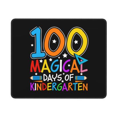 100 Magical Days of Kindergarten Mouse Pad Non-Slip Rubber Base 10x12 in Square Waterproof Mouse Pad for Laptop Office Desk Accessories Mouse Pad