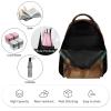 JEKYQ Backpack for Men Women Laptop Backpack Jasmine Art Style Casual Daypack Laptop Bag for Travel view 3