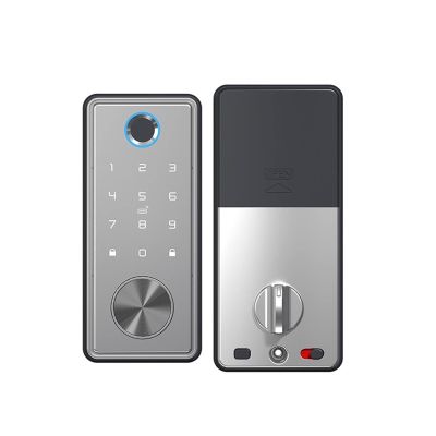 Compatible with APP Smart Remote Control Fingerprint Biometric Password Card Password Automatic Latch (Color : Silver APP)