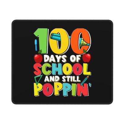 100 Days of School and Still Poppin Mouse Pad Non-Slip Rubber Base 10x12 in Square Waterproof Mouse Pad for Laptop Office Desk Accessories Mouse Pad