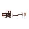 JFUDJKLI Wall Mounted Rotatable Monitor Adjustable Steel Plate with Screws TV Bracket Set for 10-24 Inch view 2
