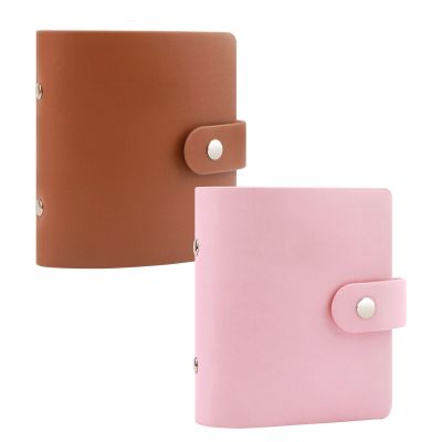 2Packs 52 Pockets Mini Photo Album for Fujifilm Instax Mini Instant Film(Brown+Pink)