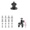 CAMVATE 1/4"-20 Male Screw Mount + 1/4"-20 & 3/8"-16 & M5 Thread Screw + Super Clamp Articulated Mini Ball Head view 1