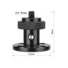 CAMVATE 1/4"-20 Male Screw Mount + 1/4"-20 & 3/8"-16 & M5 Thread Screw + Super Clamp Articulated Mini Ball Head view 3