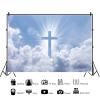 12x8ft Jesus Cross Backdrop Church Party Photography Background Holy Light Heaven Decorations Sepulcher Lord Pray Religious Faith Christian Events Decor Photo Booth Props view 4