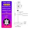 WPTGODGB 24"-43" TV Cart White Monitor Screen Floor Stand Lift Wheels Swivel Stand LED LCD Display Low Height(SC50200-W-Floor) view 2