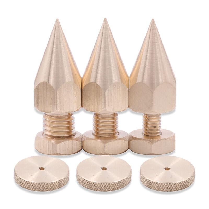 Generic 4pcs Copper Speaker Spike Pad Amplifier Shockproof Isolation Stand Foot Base Pad