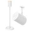 Yibracki Metal Speaker Wall Mount or Ceiling Mount with Heavy-Duty Speaker Floor Stand for Sonos Era 100 Speaker for Better Sound, White view 1