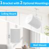 Yibracki Metal Speaker Wall Mount or Ceiling Mount with Heavy-Duty Speaker Floor Stand for Sonos Era 100 Speaker for Better Sound, White view 2