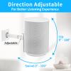 Yibracki Metal Speaker Wall Mount or Ceiling Mount with Heavy-Duty Speaker Floor Stand for Sonos Era 100 Speaker for Better Sound, White view 3