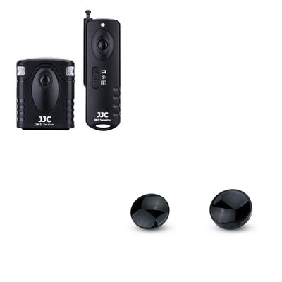 JJC Wireless Remote Shutter Release & 2-Pack Soft Shutter Release Button for Fujifilm X100VI X100V X100F X100T X-T30 II XT30II X-T30 XT30 X-T20 XT20 X-T4 XT4 X-T3 XT3 X-T2 XT2 X-E3 XE3 Cameras & More