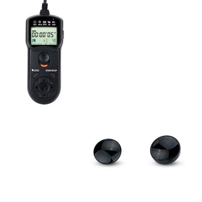 JJC Intervalometer Timer Remote & 2-Pack Soft Shutter Release Button for Fujifilm X100VI X100V X100F X100T X-T30 II XT30II X-T30 XT30 X-T20 XT20 X-T4 XT4 X-T3 XT3 X-T2 XT2 X-E3 XE3 Cameras & More